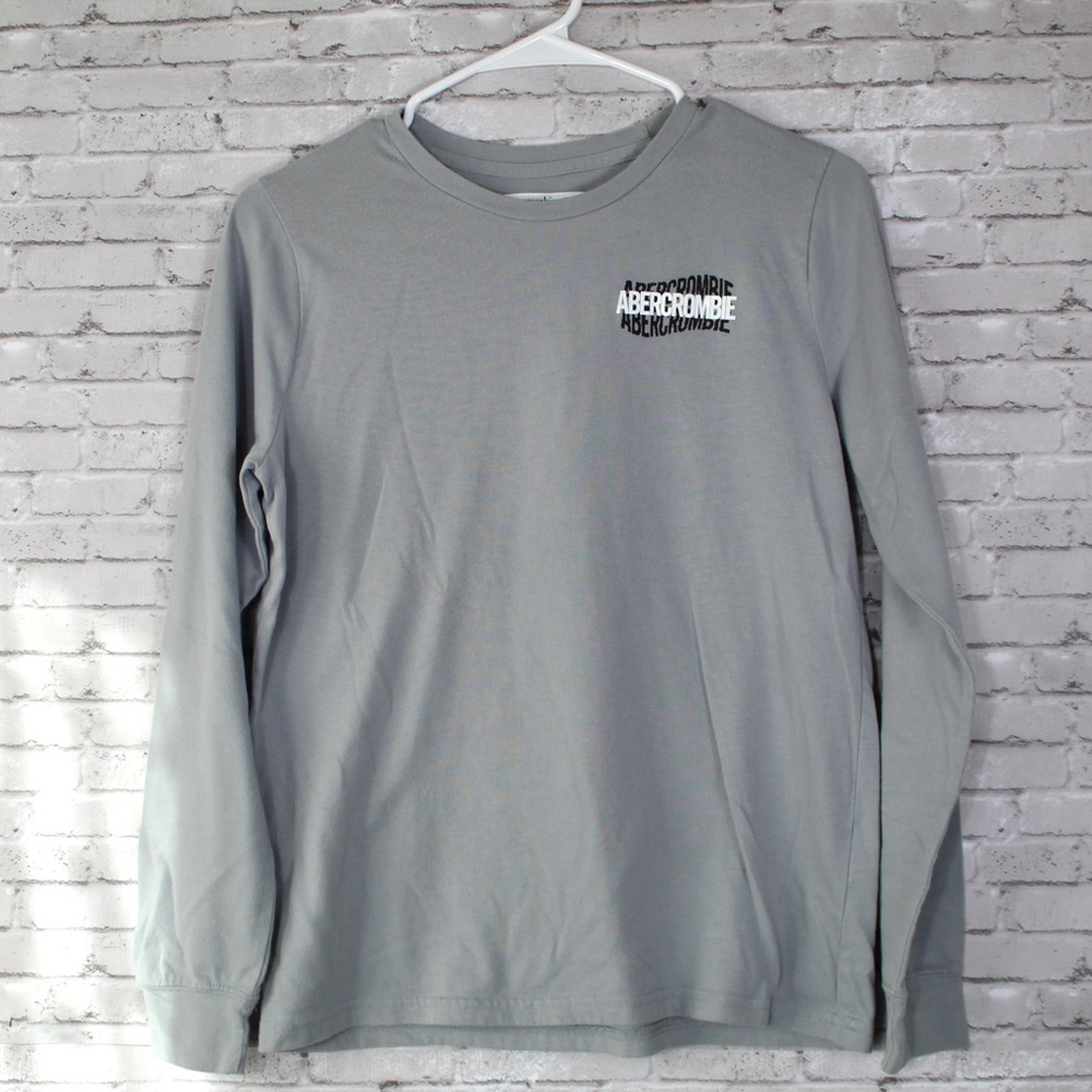 Abercrombie kids 13/14 Youth Silver Long Sleeve Crew Neck T Shirt